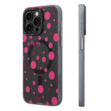Apple iPhone 15 Pro Max Kılıf M-safe Şarj Özellikli Polka Dot Desenli Youngkit Spots Serisi Kapak