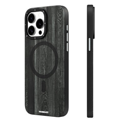 Apple iPhone 15 Pro Max Kılıf M-safe Şarj Özellikli Sararmaya Dayanıklı Youngkit Wood Forest Serisi Kapak