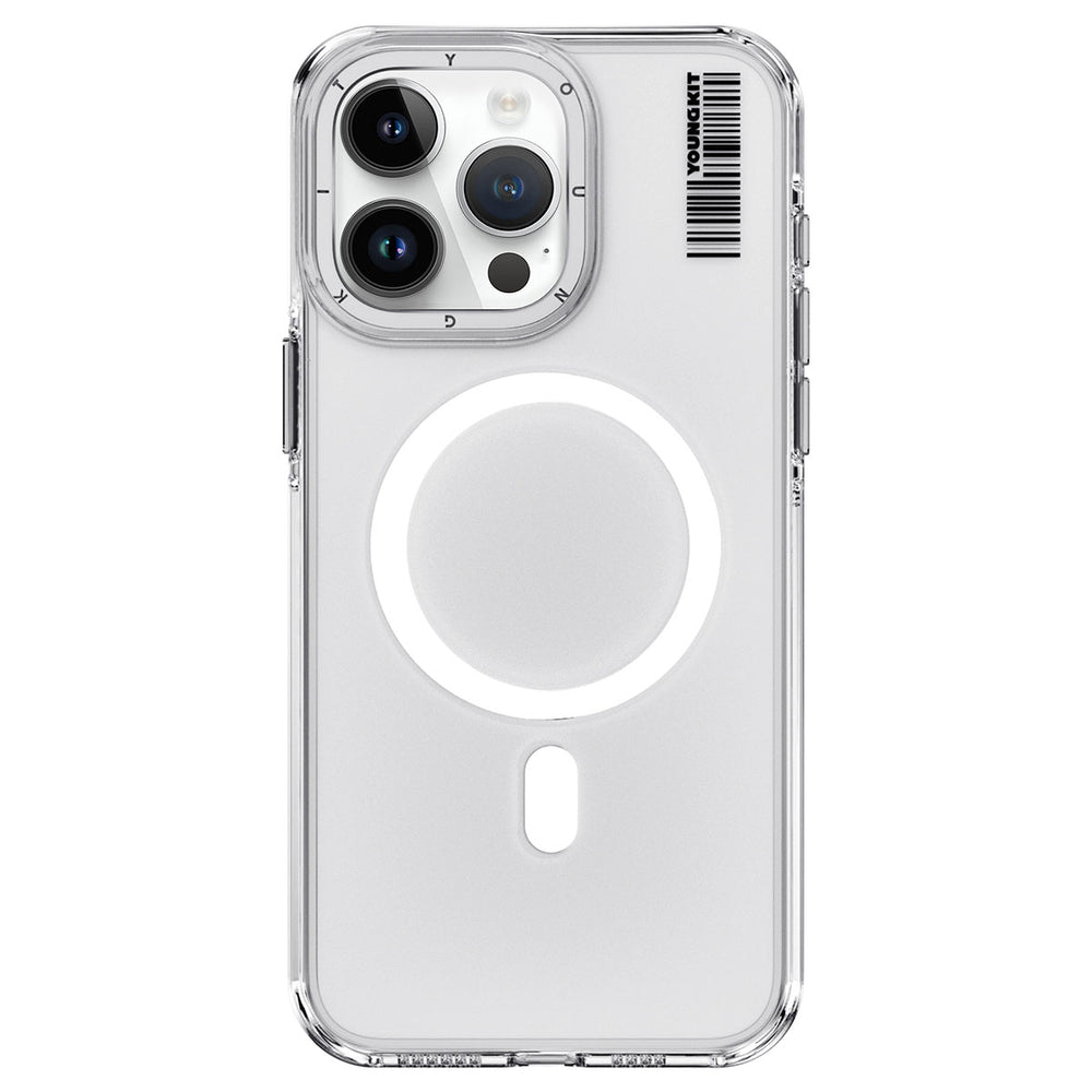 Apple iPhone 15 Pro Max Kılıf M-safe Şarj Özellikli Şeffaf Youngkit Crystal Shield Serisi Kapak