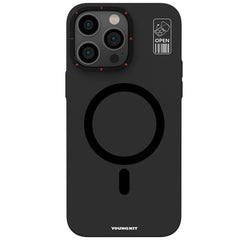Apple iPhone 15 Pro Max Kılıf M-safe Şarj Özellikli Standlı YoungKit Hermit Bracket Serisi Kapak