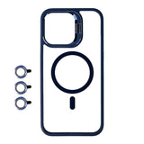 Apple iPhone 15 Pro Max Kılıf M-safe Şarj Özellikli Standlı Zore M-safe Klon Lensli Kapak
