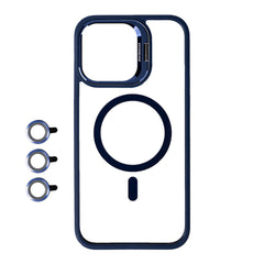Apple iPhone 15 Pro Max Kılıf M-safe Şarj Özellikli Standlı Zore M-safe Klon Lensli Kapak