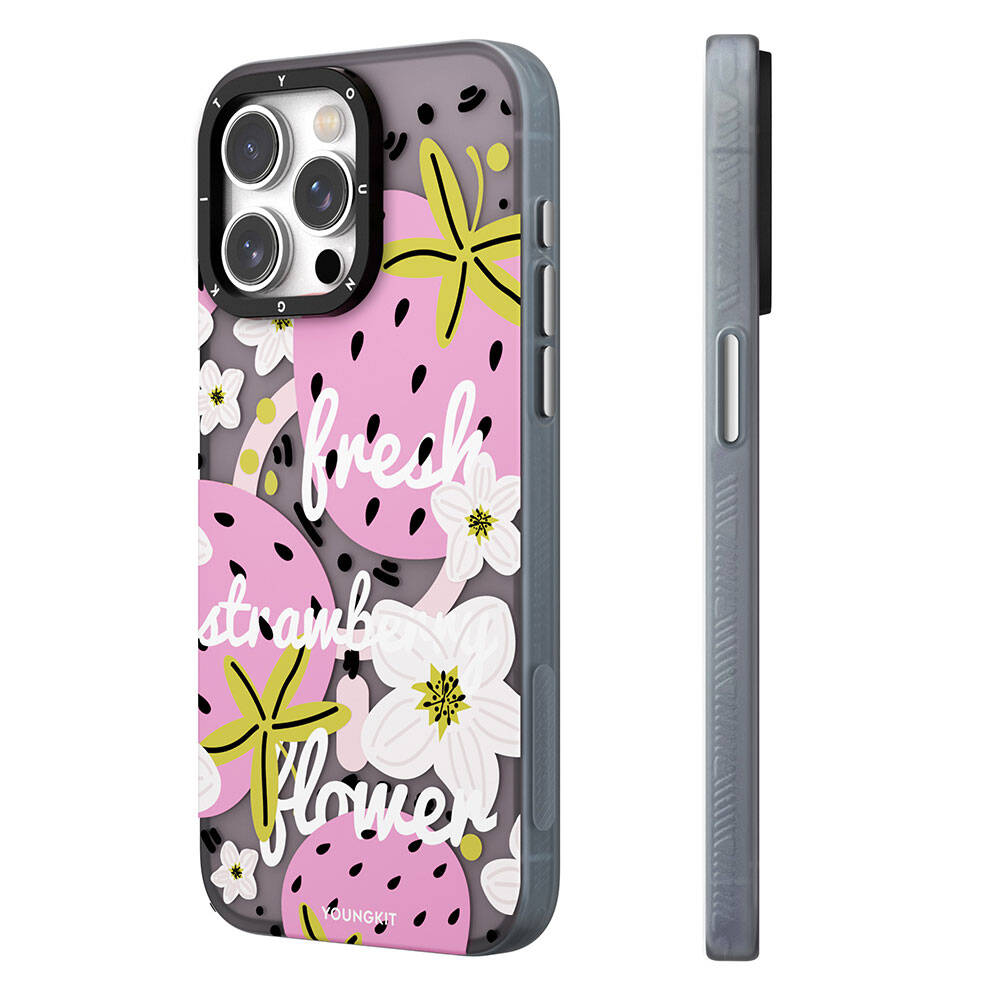 Apple iPhone 15 Pro Max Kılıf M-safe Şarj Özellikli Yaz Meyvesi Desenli Youngkit Fruity Flavour Serisi Kapak