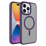 Apple iPhone 15 Pro Max Kılıf Mat Arka Yüzey Wireless Şarj Özellikli Zore Flet M-safe Kapak