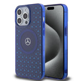Apple iPhone 15 Pro Max Kılıf Mercedes Benz Orjinal Lisanslı M-safe Şarj Özellikli Çift Katmanlı Mini Yıldız Desenli Kapak