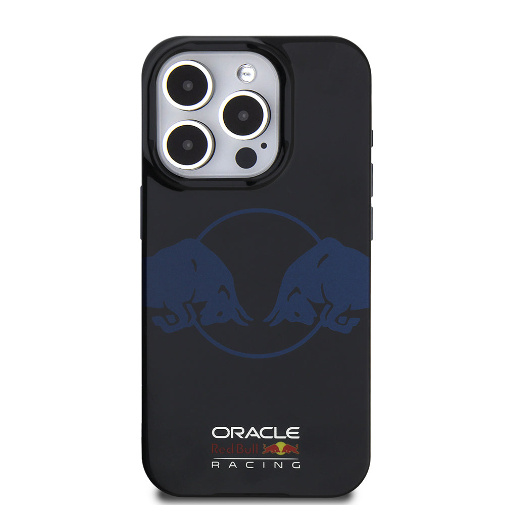 Apple iPhone 15 Pro Max Kılıf Redbull Orjinal Lisanslı M-safe Şarj Özellikli IML Çift Boğa Baskılı Sert PC Kapak