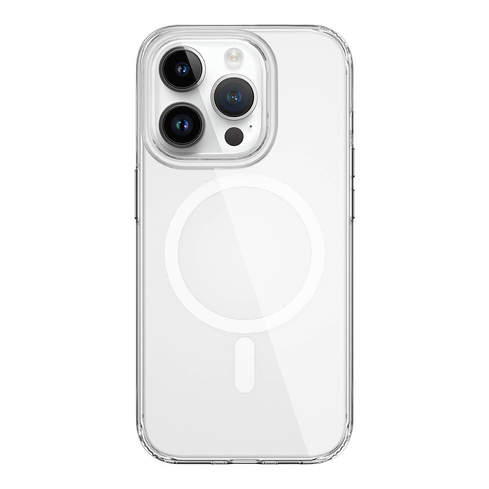 Apple iPhone 15 Pro Max Kılıf Wiwu BC-022 M-safe Şarj Özellikli Şeffaf Transparan Kapak
