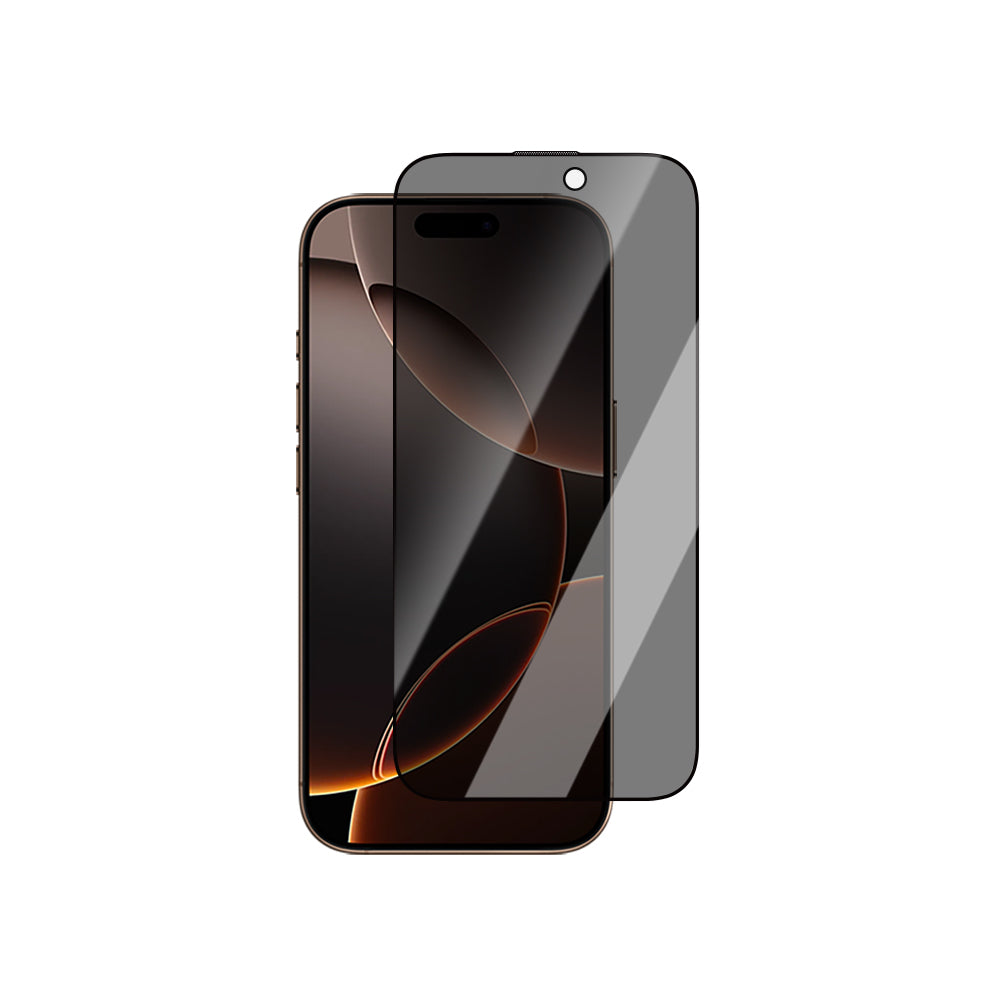 Apple iPhone 16 CaseWorld Crystal Shadow Serisi Safir Coating 0.15mm 3D Privacy Temperli Cam Ekran Koruyucu