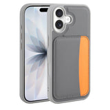 Apple iPhone 16 Kılıf Kartlıklı Zore X-Kart Silikon Kapak