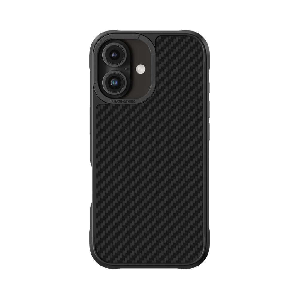 Apple iPhone 16 Kılıf M-safe Şarj Özellikli 1500D Aramid Fiber Amazingthing Titan Max Serisi Kapak