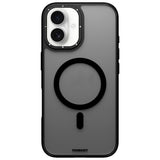 Apple iPhone 16 Kılıf M-safe Şarj Özellikli Cam Arka Yüzey TPU Youngkit Gemstone Serisi Kapak