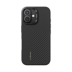Apple iPhone 16 Kılıf M-safe Şarj Özellikli Karbon Fiber Benks Montage Hybrid ArmorPro Kevlar Kapak
