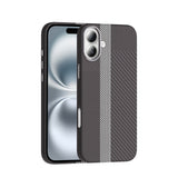 Apple iPhone 16 Kılıf M-safe Şarj Özellikli Karbon Fiber Görünümlü Zore Gros Kapak