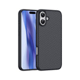 Apple iPhone 16 Kılıf M-safe Şarj Özellikli Karbon Fiber Tasarımlı Zore Elnino Kapak