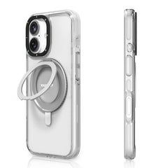 Apple iPhone 16 Kılıf M-safe Şarj Özellikli Parmak Ring Standlı Youngkit Pivot Serisi Kapak