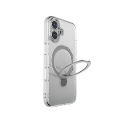 Apple iPhone 16 Kılıf M-safe Şarj Özellikli Raptic Air Stand Serisi Buzlu Transparan Tasarımlı Standlı Kapak