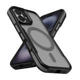 Apple iPhone 16 Kılıf M-safe Şarj Özellikli Renkli Kenar Airbag Şeritli Zore Lamer Kapak