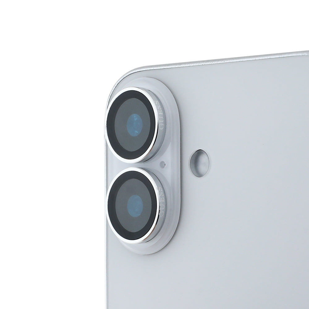Apple iPhone 16 Plus Guess Orjinal Lisanslı Metal Kamera Lens Koruyucu