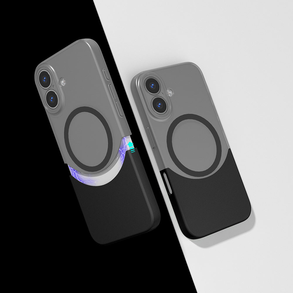 Apple iPhone 16 Plus Kılıf M-Safe Şarj Özellikli Mıknatıslı Zore Duble Kapak
