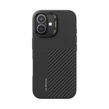 Apple iPhone 16 Plus Kılıf M-safe Şarj Özellikli Karbon Fiber Benks Montage Hybrid ArmorPro Kevlar Kapak