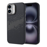 Apple iPhone 16 Plus Kılıf M-safe Şarj Özellikli Karbon Fiber Tasarımlı Zore Vave Kapak
