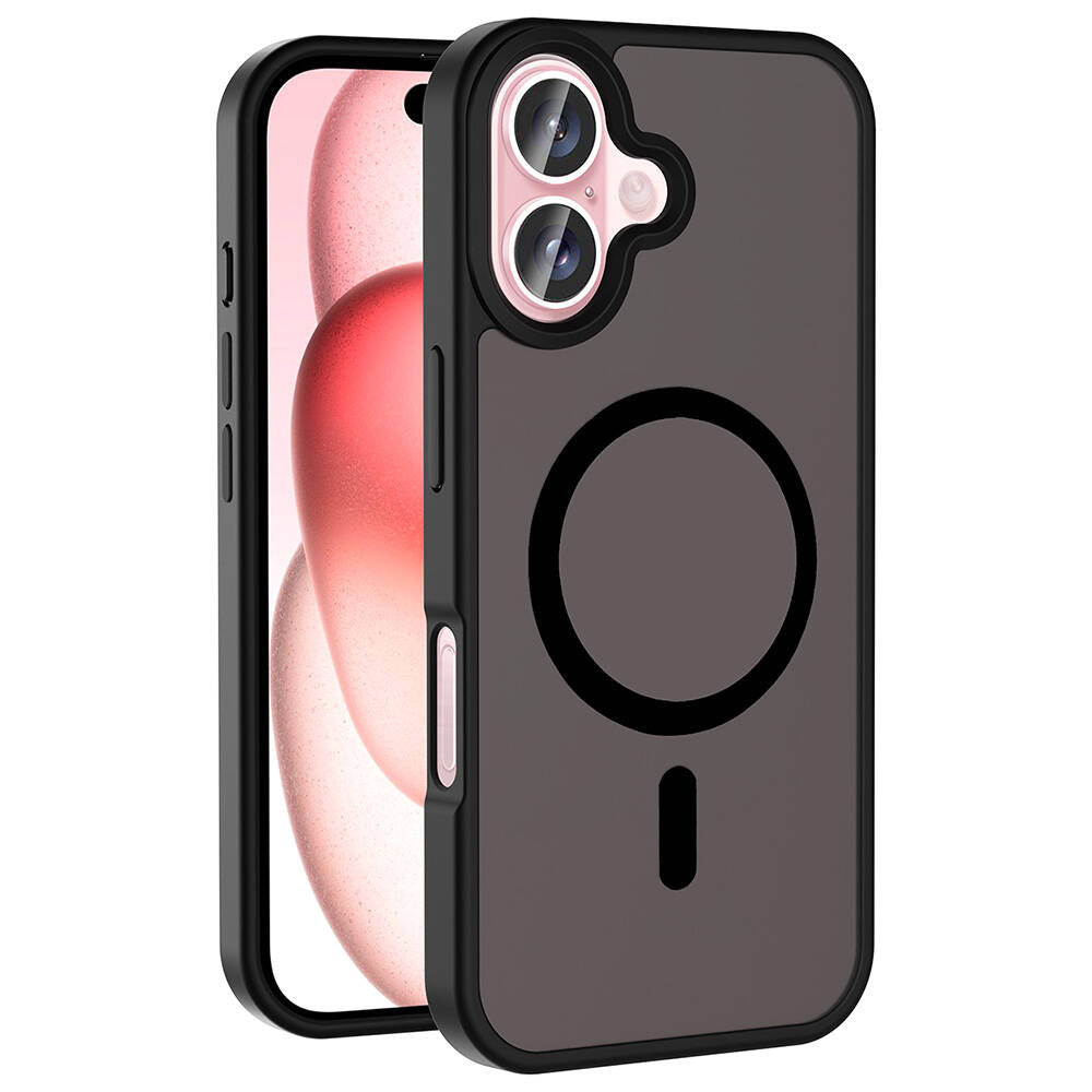 Apple iPhone 16 Plus Kılıf M-safe Şarj Özellikli Mat Arka Yüzey Zore Sio Kapak
