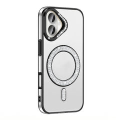 Apple iPhone 16 Plus Kılıf Pırlanta Taş Tasarımlı M-safe Şarj Özellikli Zore Karetta Silikon Kapak