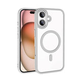 Apple iPhone 16 Plus Kılıf Wireless Şarj Özellikli Zore Krom M-safe Silikon Kapak