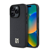 Apple iPhone 16 Pro Kılıf DKNY Orjinal Lisanslı M-safe Şarj Özellikli 3D Yazılı Repeat Pattern Kapak