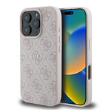 Apple iPhone 16 Pro Kılıf Guess Orjinal Lisanslı M-safe Şarj Özellikli 4G Desenli Yazı Logolu Kapak