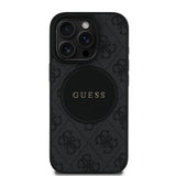 Apple iPhone 16 Pro Kılıf Guess Orjinal Lisanslı M-safe Şarj Özellikli Yazı Logolu Circle Classic Kapak
