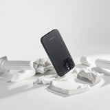 Apple iPhone 16 Pro Kılıf M-safe Şarj Özellikli Aramid Fiber Pitaka Military-Grade Classic Serisi New Logo Black-Grey Twill Kapak