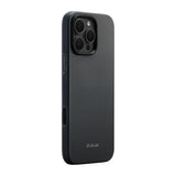 Apple iPhone 16 Pro Kılıf M-safe Şarj Özellikli Aramid Fiber Pitaka Military-Grade Classic Serisi New Logo Black-Grey Twill Kapak