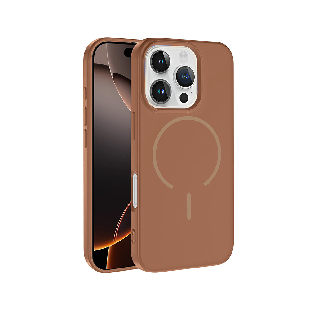 Apple iPhone 16 Pro Kılıf M-safe Şarj Özellikli Zore Meta Kapak