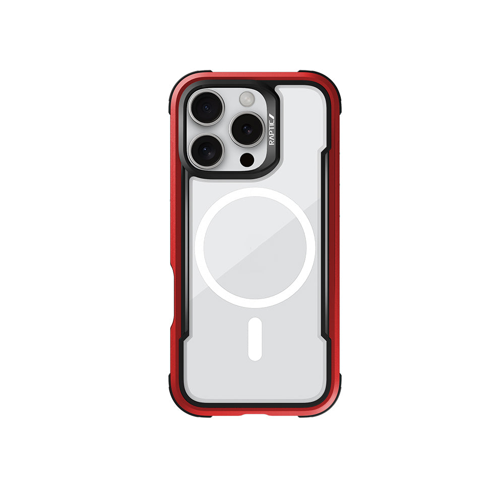Apple iPhone 16 Pro Kılıf M-safe Şarj Özellikli Airbagli Raptic Shield Serisi Şeffaf Arka Yüzey Kapak