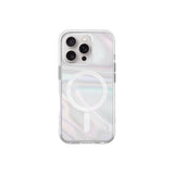 Apple iPhone 16 Pro Kılıf M-safe Şarj Özellikli Holografik Şeffaf Arka Yüzey Coehl Savon Kapak