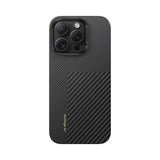 Apple iPhone 16 Pro Kılıf M-safe Şarj Özellikli Karbon Fiber Benks Montage ArmorAir Kevlar Kapak
