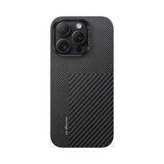 Apple iPhone 16 Pro Kılıf M-safe Şarj Özellikli Karbon Fiber Benks Montage ArmorAir Kevlar Kapak