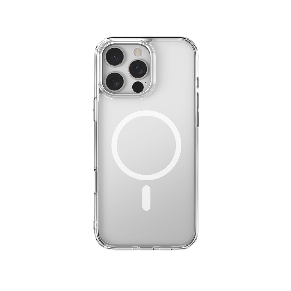 Apple iPhone 16 Pro Kılıf M-safe Şarj Özellikli Raptic Crystal M-safe Serisi Şeffaf Kapak