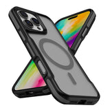 Apple iPhone 16 Pro Kılıf M-safe Şarj Özellikli Renkli Kenar Airbag Şeritli Zore Lamer Kapak