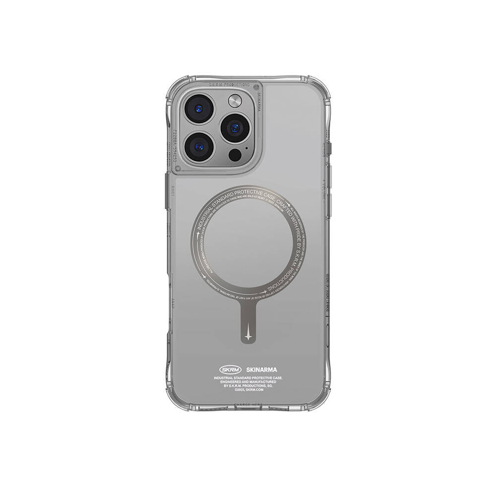 Apple iPhone 16 Pro Kılıf M-safe Şarj Özellikli Şeffaf Airbag Tasarımlı Skinarma Saido Prime Kapak