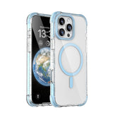 Apple iPhone 16 Pro Kılıf M-safe Şarj Özellikli Taşlı ve Simli Tasarım Mutural Blink Kapak