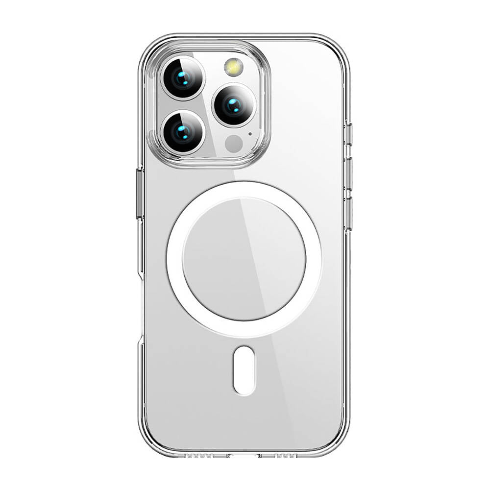 Apple iPhone 16 Pro Kılıf M-safe Şarj Özellikli Transparan Sert PC Wlons Pita Kapak