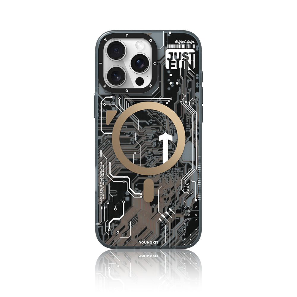 Apple iPhone 16 Pro Kılıf M-safe Şarj Özellikli Youngkit Technology Serisi Kapak