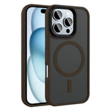 Apple iPhone 16 Pro Kılıf Mat Arka Yüzey Wireless Şarj Özellikli Zore Flet M-safe Kapak