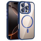 Apple iPhone 16 Pro Kılıf Standlı ve Kamera Lens Hediyeli M-Safe Şarj Özellikli Zore Etro Kapak