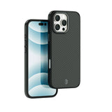 Apple iPhone 16 Pro Kılıf Wiwu DCC-205 M-safe Şarj Özellikli Aramid Fiber Tasarım Kevlar Kapak