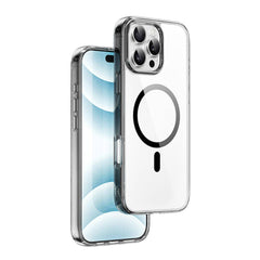 Apple iPhone 16 Pro Kılıf Wiwu MCC-101 iShield Pro Serisi M-safe Şarj Özellikli Crystal Sert PC Kapak