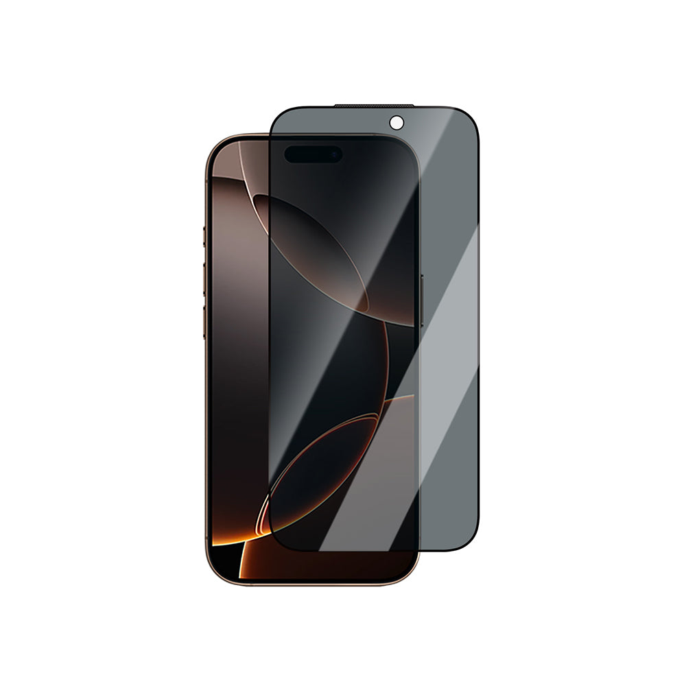 Apple iPhone 16 Pro Max CaseWorld Applicator Serisi 2.5D Eyesafe Mavi Işık Teknolojili 0.33mm Privacy Temperli Cam Ekran Koruyucu + Uygulama Aparatı