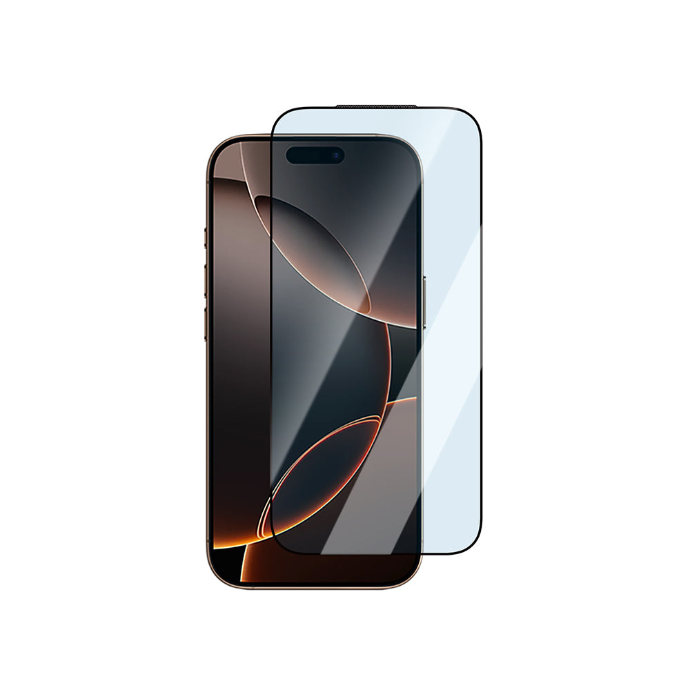 Apple iPhone 16 Pro Max CaseWorld Applicator Serisi 2.5D Eyesafe Mavi Işık Teknolojili 0.33mm Temperli Cam Ekran Koruyucu + Uygulama Aparatı